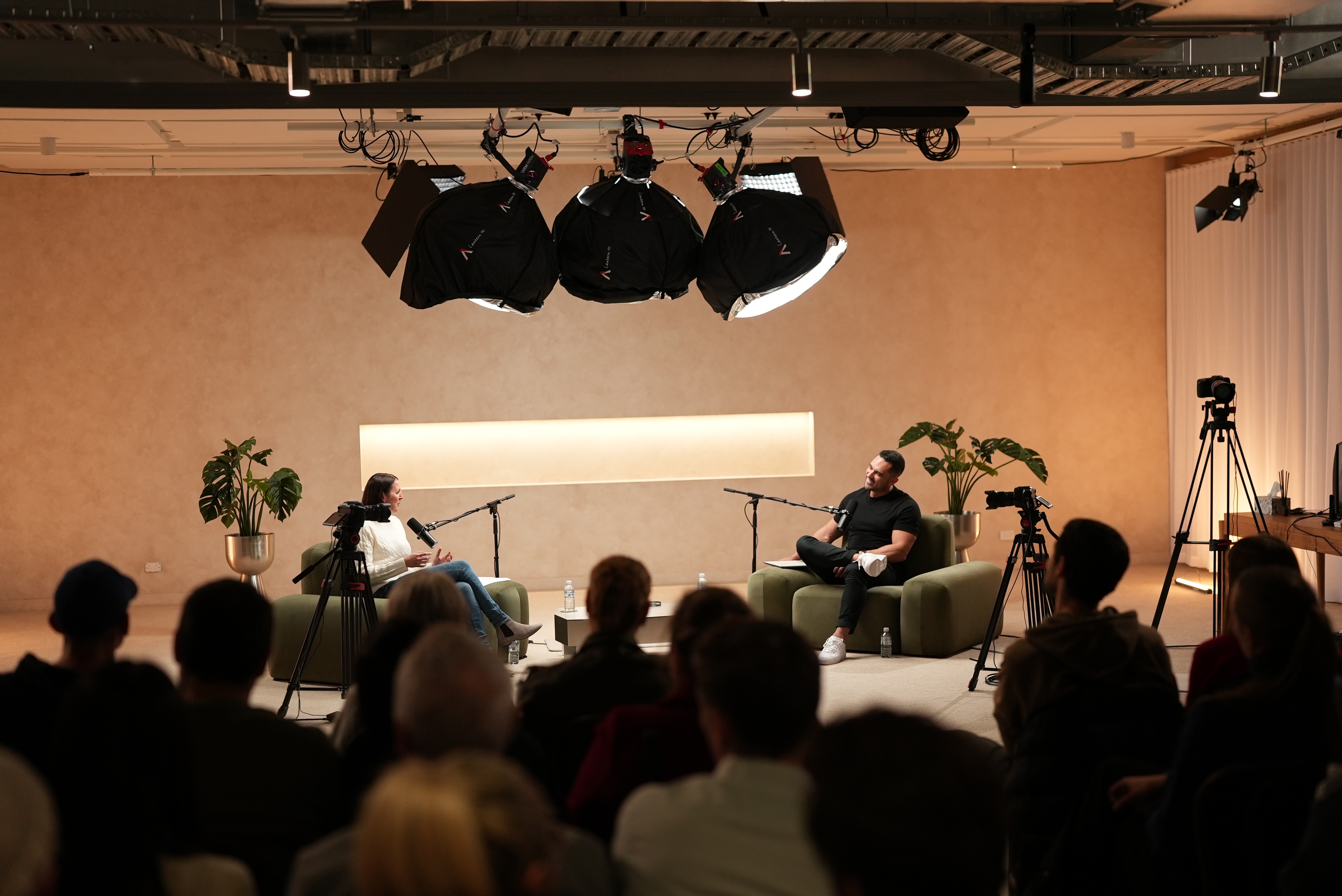 A live podcast in front of an audience at Terra, Melbourne